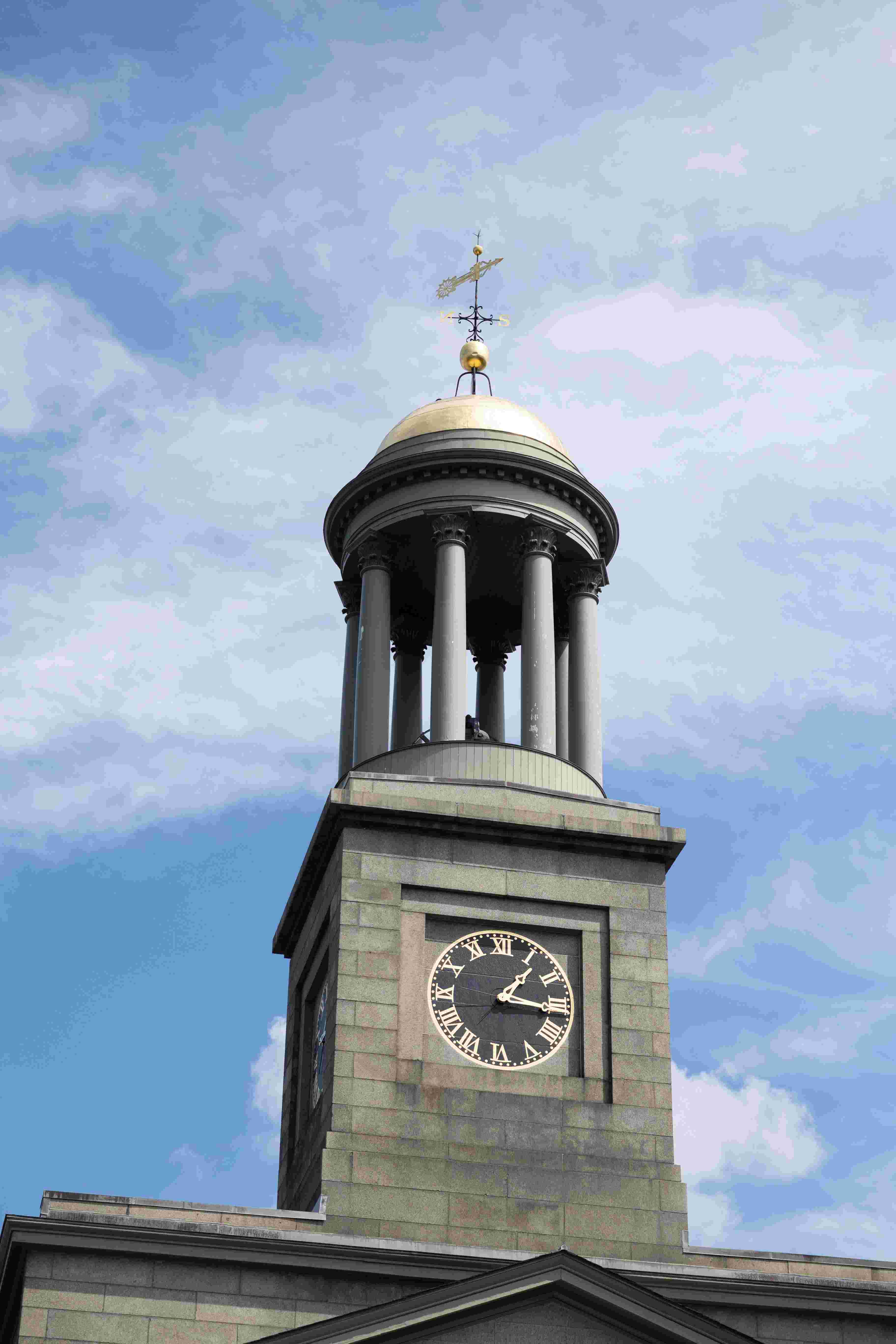 View of United First Parish Church bell tower
