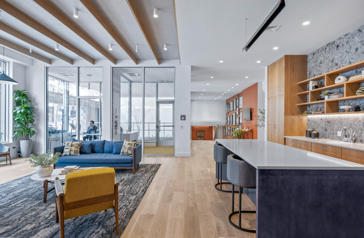 Inspiring workspace with fresh decor