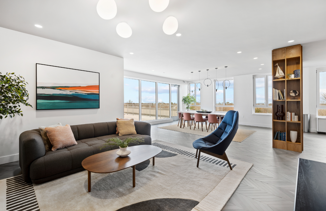 Sophisticated lounge for entertainment with sleek design.